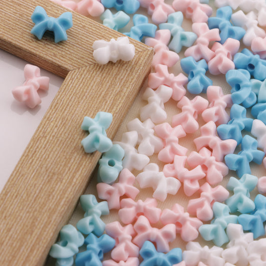 FS6474- Approximately 8×10mm Acrylic Bowknot Beads (約8×10mmのアクリル蝶結びビーズ)