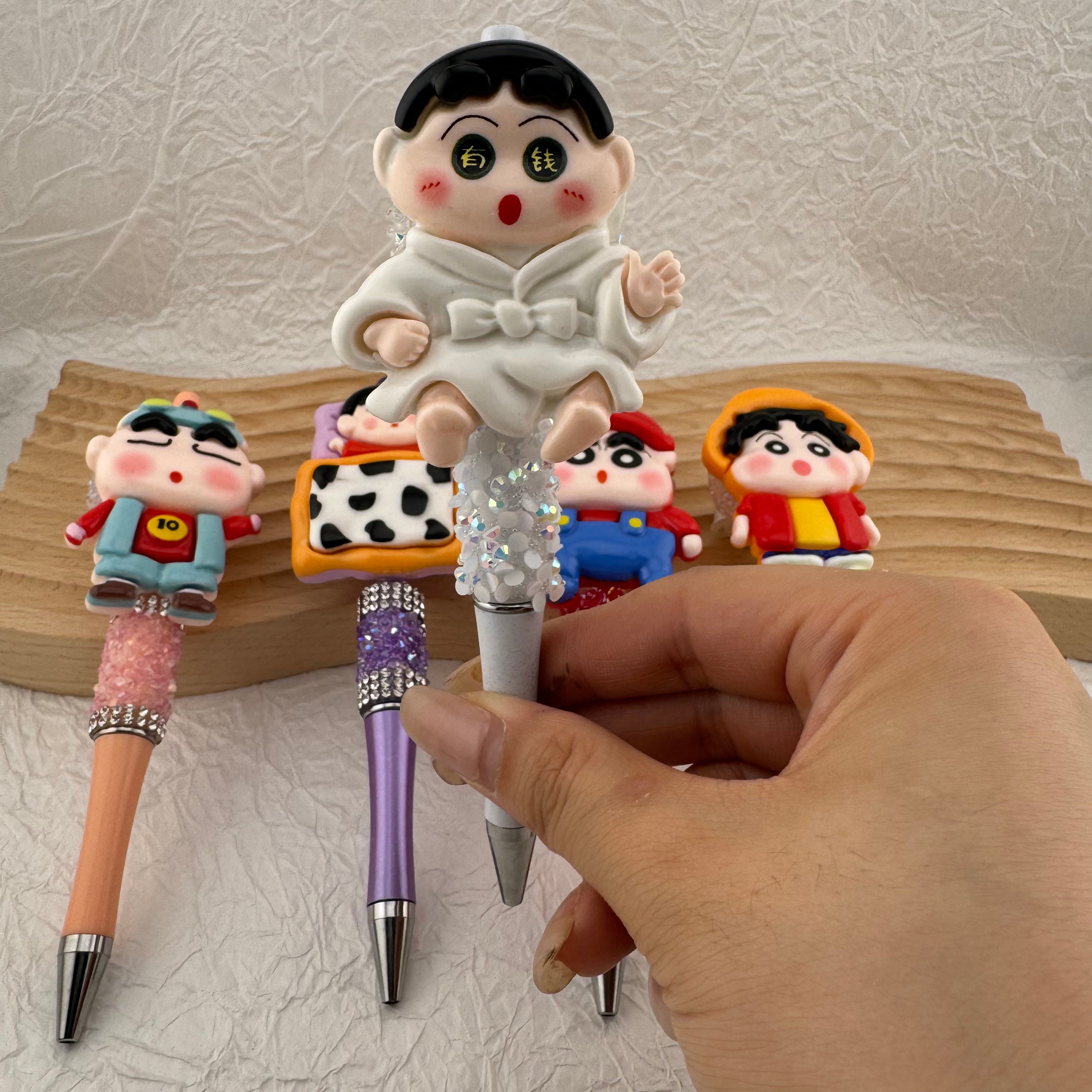 UV Shiny Crayon Shin Chan Resin Fancy Beads Fit For Beadable Pens