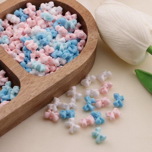 FS6474- Approximately 8×10mm Acrylic Bowknot Beads (約8×10mmのアクリル蝶結びビーズ)