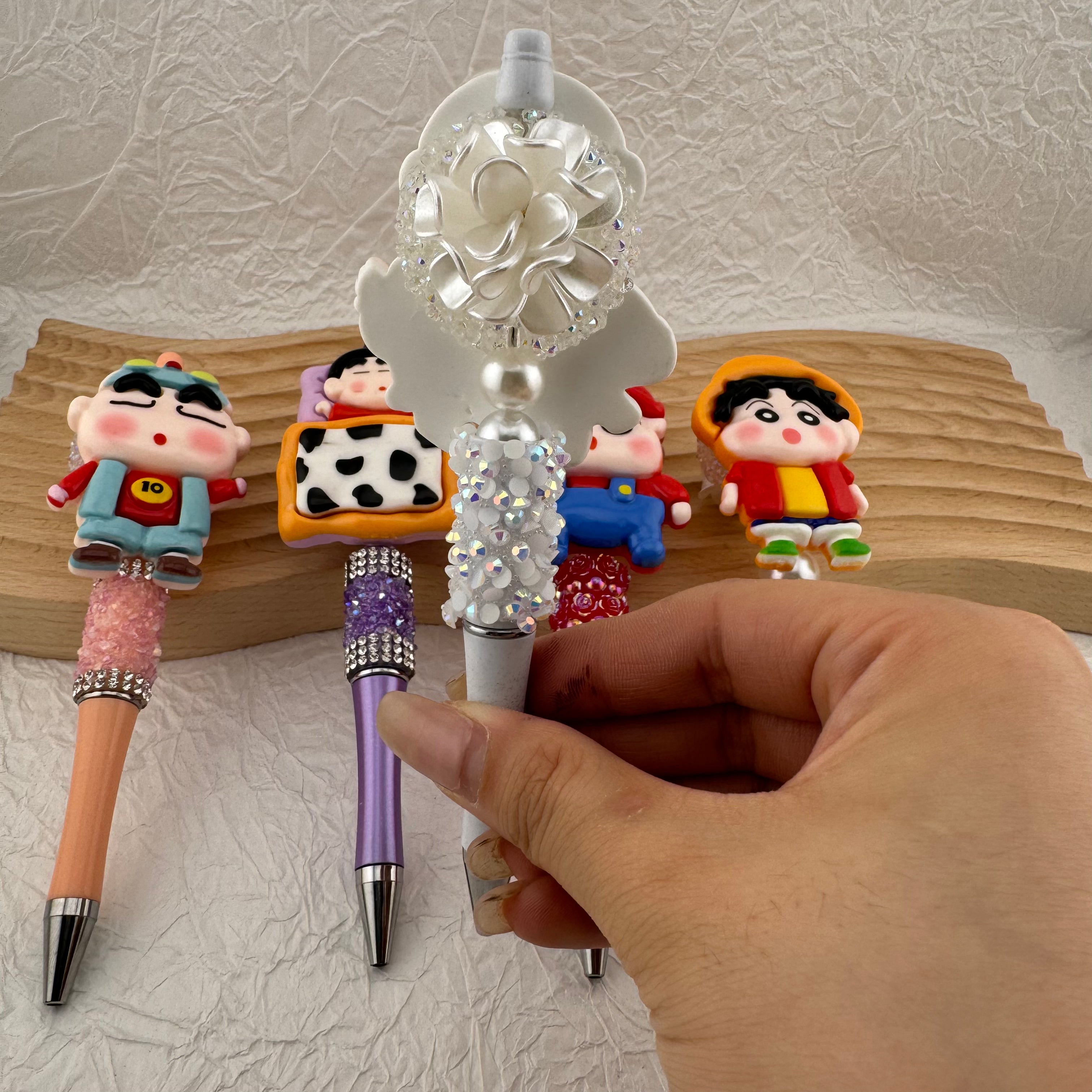 UV Shiny Crayon Shin Chan Resin Fancy Beads Fit For Beadable Pens