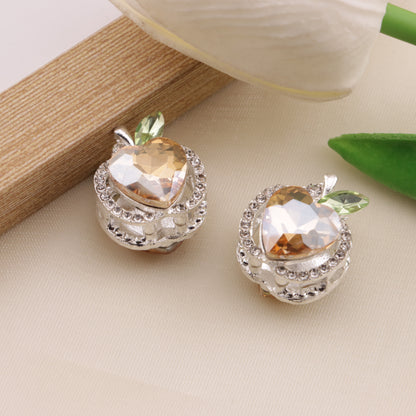 FS6493- Approximately 1.7×2×1.6Cm Apple Four-Way Alloy Beads