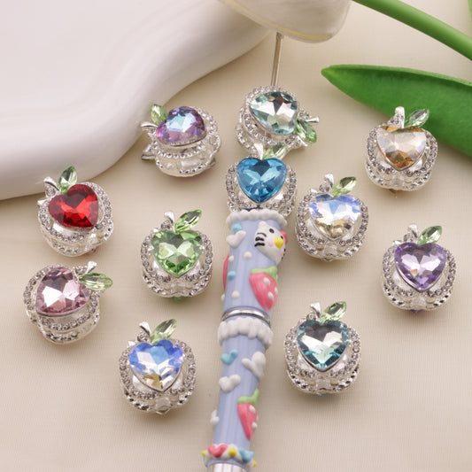 FS6493- Approximately 1.7×2×1.6Cm Apple Four-Way Alloy Beads