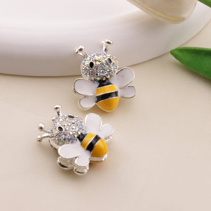 FS6488- Approximately 2.9×2.5Cm Bee Four-Hole Alloy Beads(約2.9×2.5cmのビー4穴合金ビーズ)