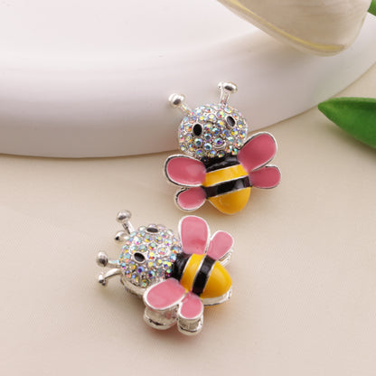 FS6488- Approximately 2.9×2.5Cm Bee Four-Hole Alloy Beads(約2.9×2.5cmのビー4穴合金ビーズ)