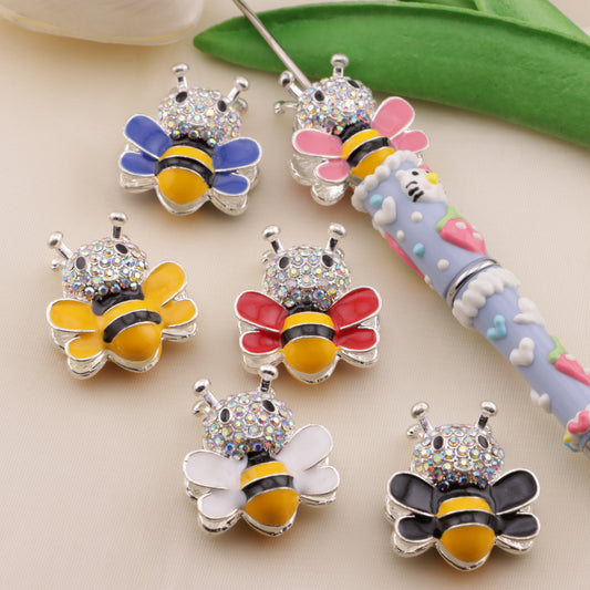 FS6488- Approximately 2.9×2.5Cm Bee Four-Hole Alloy Beads(約2.9×2.5cmのビー4穴合金ビーズ)