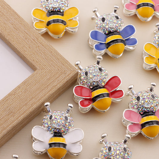 FS6488- Approximately 2.9×2.5Cm Bee Four-Hole Alloy Beads(約2.9×2.5cmのビー4穴合金ビーズ)