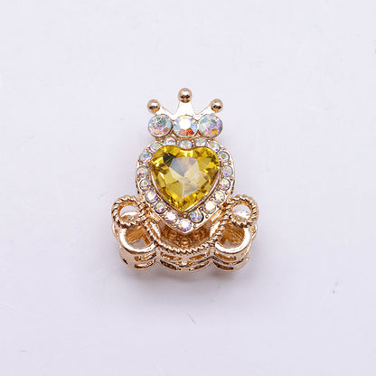 FS4858- Approximately 2.1×2.6×1.5 Cm Alloy Beads Four - Way Heart - Crown Diamond Pumpkin Carriage That Can Pass Through A Pen