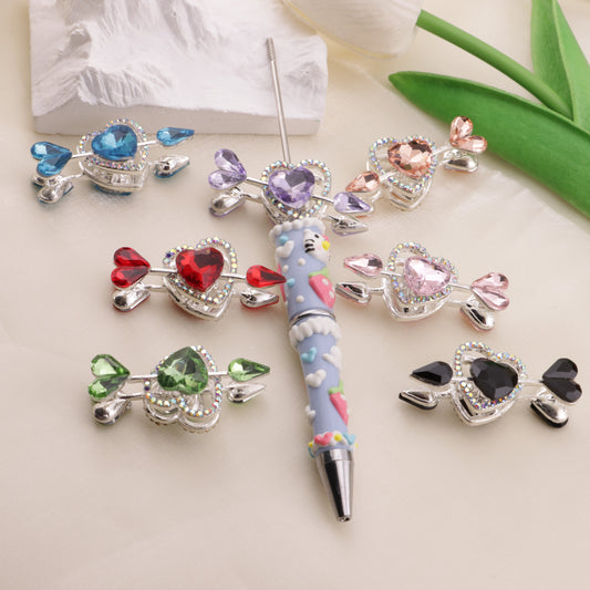 FS6490- Approximately 2.5×4.6×2Cm Cupid Heart Alloy Beads(約2.5×4.6×2cm キューピッドハート合金ビーズ)