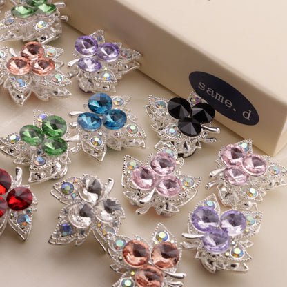 FS6487- Approximately 3.4×3.1×1.8Cm Double-Sided Three-Dimensional Maple Leaf Alloy Beads