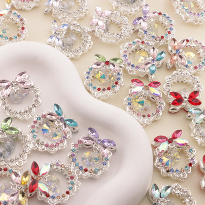 FS6491- Approximately 24×26×18mm Double-Sided Heavy Industry Wreath Alloy Beads