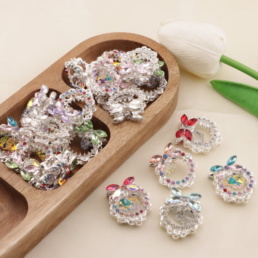 FS6491- Approximately 24×26×18mm Double-Sided Heavy Industry Wreath Alloy Beads