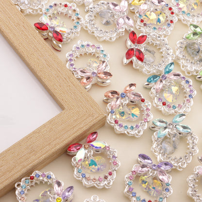 FS6491- Approximately 24×26×18mm Double-Sided Heavy Industry Wreath Alloy Beads