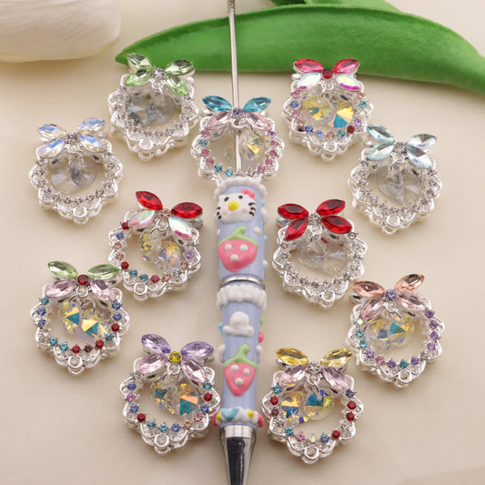 FS6491- Approximately 24×26×18mm Double-Sided Heavy Industry Wreath Alloy Beads