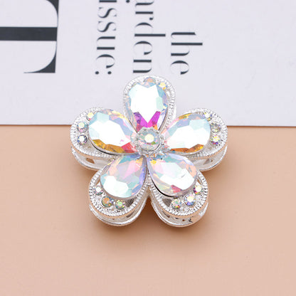 FS4833- 3.6×3.6 Cm Alloy Hollow-out Five-petal Alloy Beads That Can Pass A Pen