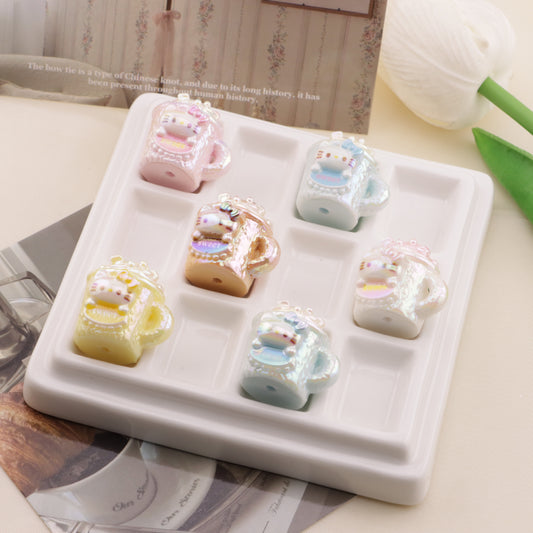 FS6564- Approximately 23*24mm UV Hello Kitty Cup Beads  Fit For Pen Pen Passing