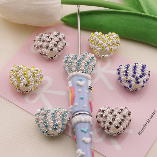 FS6559- 20*18 Pearl Chain Love Heart Beads Pearl Diamond Chain Love Heart Beads