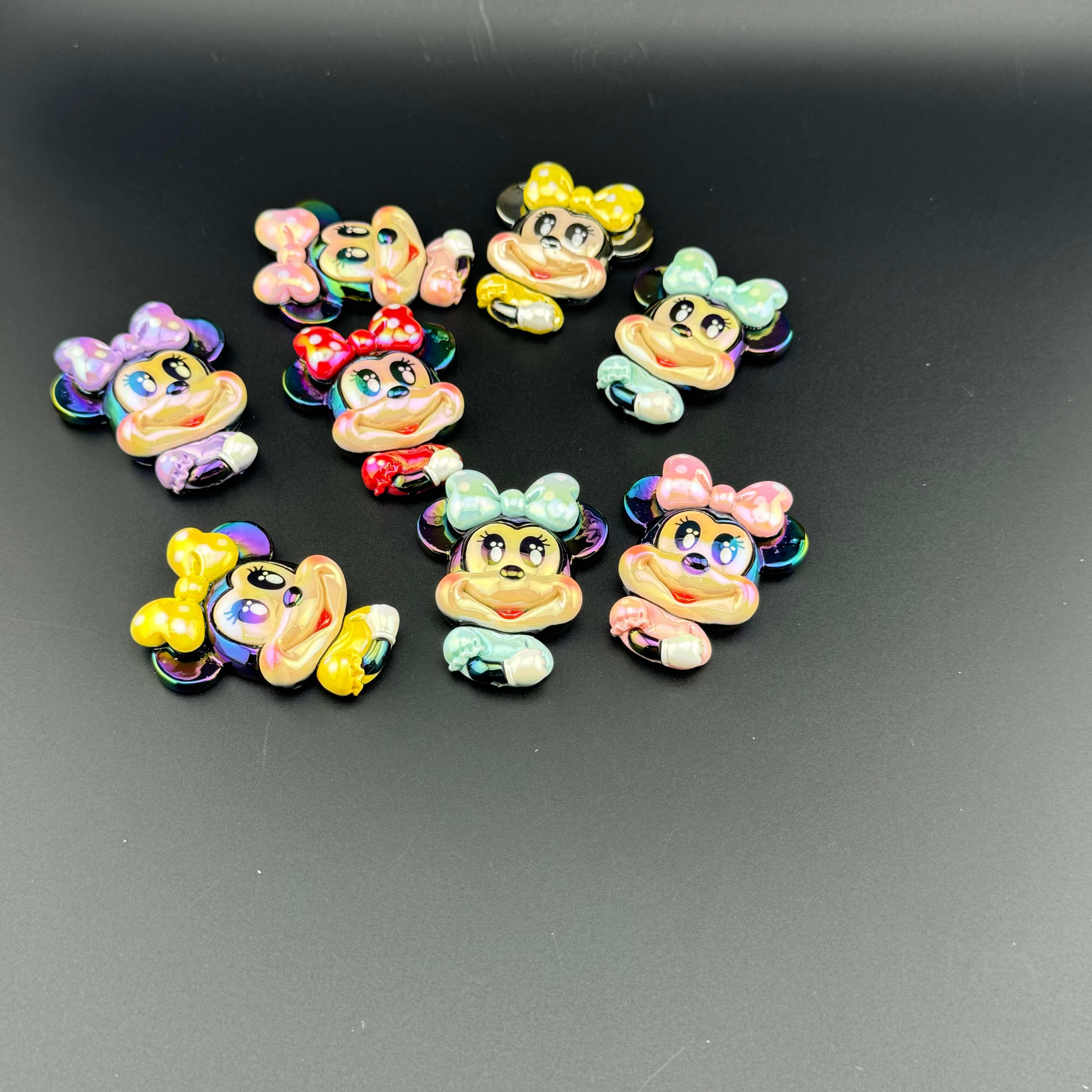 Mixed Color UV Shiny Mickey Resin Beads Fit For Beadable Pens