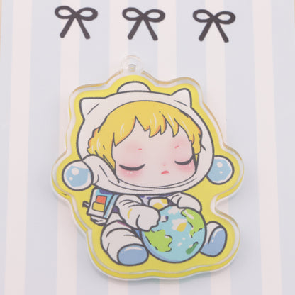 FS6557- SP Hugging The Earth Hanging Hole Acrylic Charms SP Hugging The Earth Hanging Hole Acrylic Pieces
