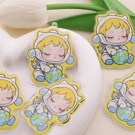 FS6557- SP Hugging The Earth Hanging Hole Acrylic Charms SP Hugging The Earth Hanging Hole Acrylic Pieces