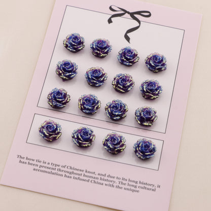 FS6554- 10mm Luminous Soft Flower Charms Ye Guang Ruan Hua Tie Pian