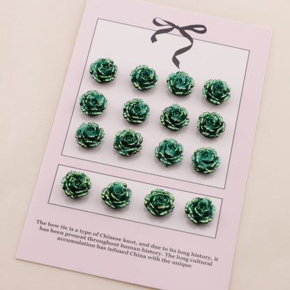 FS6554- 10mm Luminous Soft Flower Charms Ye Guang Ruan Hua Tie Pian