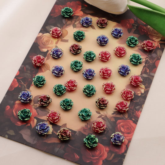 FS6554- 10mm Luminous Soft Flower Charms Ye Guang Ruan Hua Tie Pian