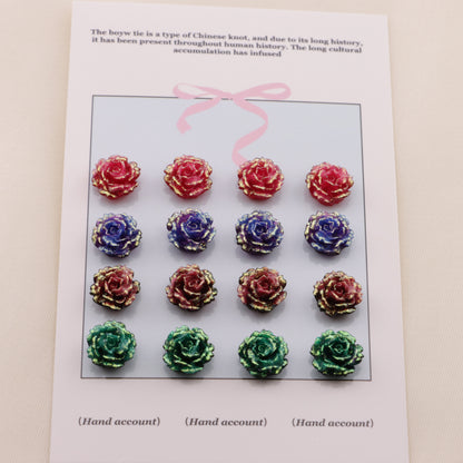 FS6554- 10mm Luminous Soft Flower Charms Ye Guang Ruan Hua Tie Pian