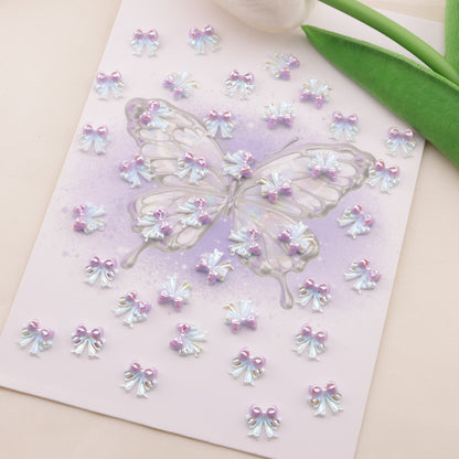 FS6515- 9*9Mm UV Bowknot Nail Art Stickers UV Bowknot Nail Art Stickers