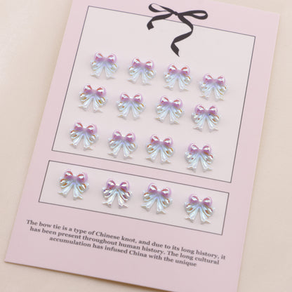FS6515- 9*9Mm UV Bowknot Nail Art Stickers UV Bowknot Nail Art Stickers