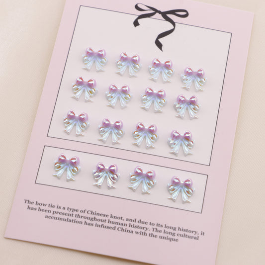 FS6515- 9*9Mm UV Bowknot Nail Art Stickers UV Bowknot Nail Art Stickers