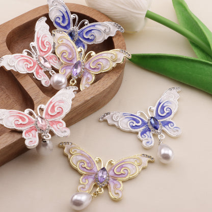 FS6572- 56*33Mm Dripping Oil Butterfly Metal Patch