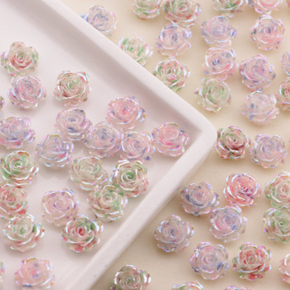 FS6561- 8mm UV Luminous Mabé Small Flower Charms