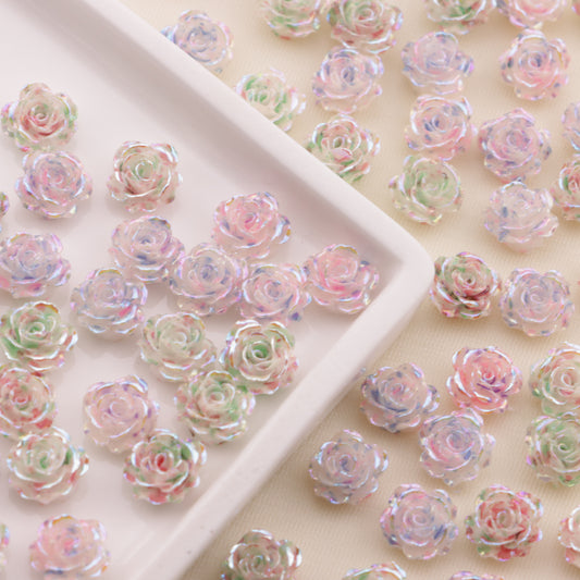 FS6561- 8mm UV Luminous Mabé Small Flower Charms