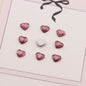 [KM6555]- 5.5mm*6mm Love Heart Crystal Diamonds, Flat-bottomed