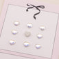 [KM6555]- 5.5mm*6mm Love Heart Crystal Diamonds, Flat-bottomed