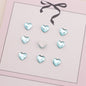[KM6555]- 5.5mm*6mm Love Heart Crystal Diamonds, Flat-bottomed
