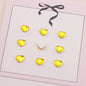 [KM6555]- 5.5mm*6mm Love Heart Crystal Diamonds, Flat-bottomed