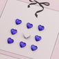 [KM6555]- 5.5mm*6mm Love Heart Crystal Diamonds, Flat-bottomed