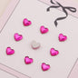 [KM6555]- 5.5mm*6mm Love Heart Crystal Diamonds, Flat-bottomed