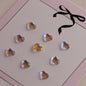 [KM6555]- 5.5mm*6mm Love Heart Crystal Diamonds, Flat-bottomed