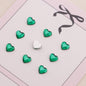 [KM6555]- 5.5mm*6mm Love Heart Crystal Diamonds, Flat-bottomed
