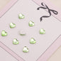 [KM6555]- 5.5mm*6mm Love Heart Crystal Diamonds, Flat-bottomed