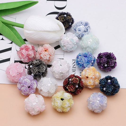 FS3873- 16mm Soft Rose - Shaped Terracotta Beads for Roses, Pen - Passable