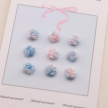 FS6568- 8mm Luminous Soft Flower Charms Luminous Soft Flower Stickers