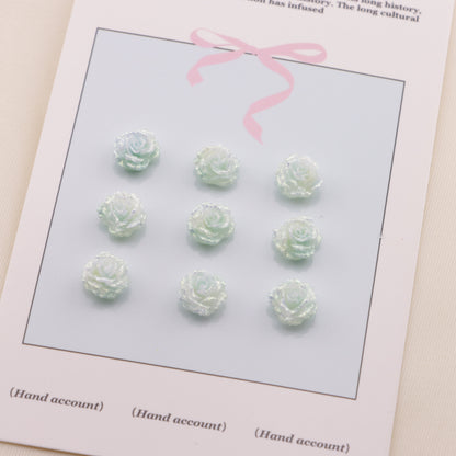 FS6568- 8mm Luminous Soft Flower Charms Luminous Soft Flower Stickers