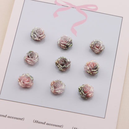 FS6568- 8mm Luminous Soft Flower Charms Luminous Soft Flower Stickers