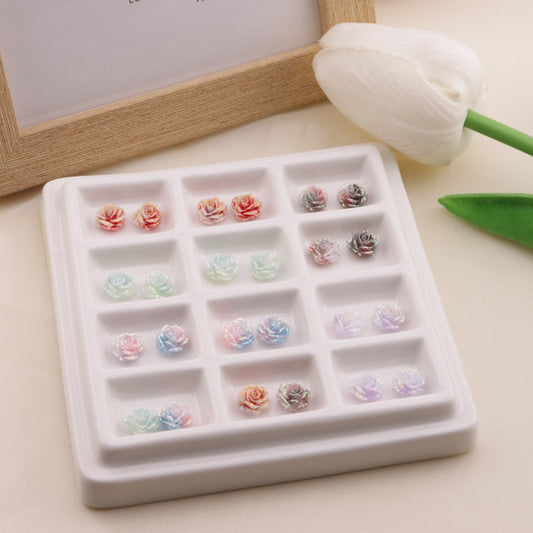 FS6568- 8mm Luminous Soft Flower Charms Luminous Soft Flower Stickers