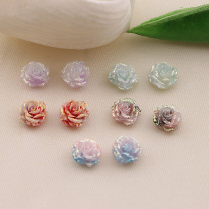 FS6568- 8mm Luminous Soft Flower Charms Luminous Soft Flower Stickers