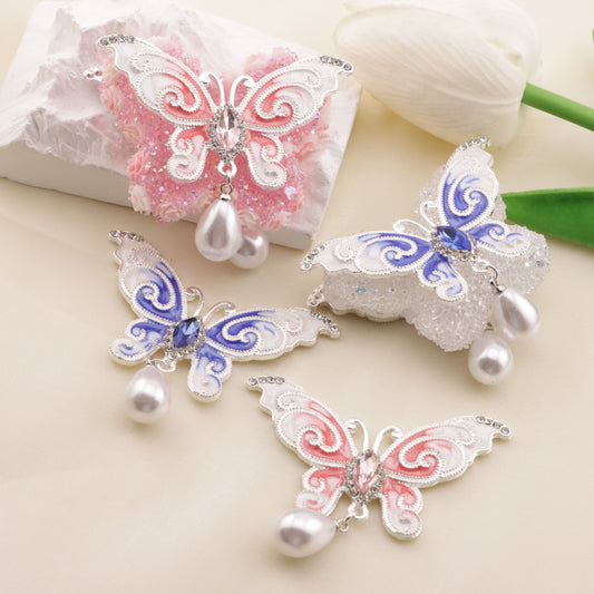 FS6572- 56*33Mm Dripping Oil Butterfly Metal Patch