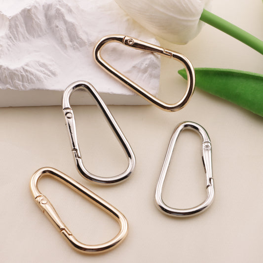 FS6578- 56*30Mm Big Size Gold Or Silver D-Shaped Keychain Ring